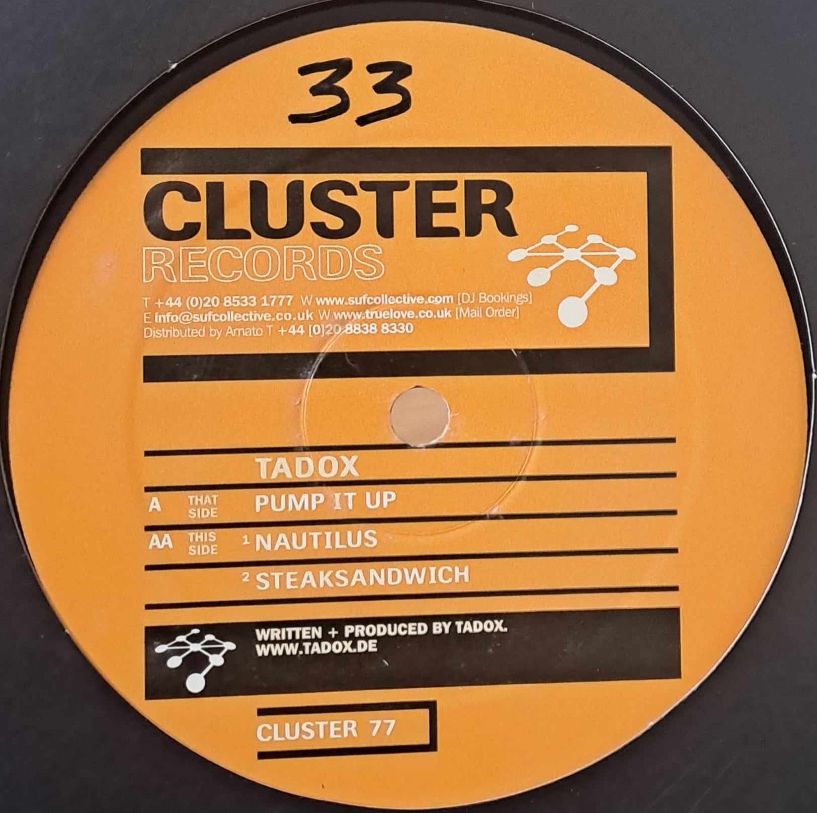 Cluster Records 77 - vinyle techno